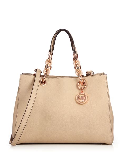 michael kors cynthia saffiano satchel uk|Cynthia Saffiano Leather Satchel .